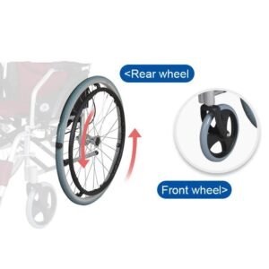 Alternative view of كرسي ألمنيوم خفيف الوزن - كفر كبير - مقاس 18 إنش - جلسة إسفنجية - قابلية طي الظهر