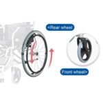 ⁦كرسي المنيوم خفيف الوزن -كفر كبير -مقاس 18إنش -جلسة اسفنجية -قابلية طي الظهر⁩ - الصورة ⁦5⁩