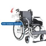 ⁦كرسي المنيوم خفيف الوزن -كفر كبير -مقاس 18إنش -جلسة اسفنجية -قابلية طي الظهر⁩ - الصورة ⁦4⁩