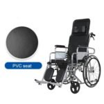 كرسي متحرك مقاس 18 إنش - ظهر عالي - رافعة أرجل - قاعدة حمام - الصورة 5