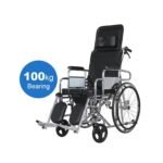 كرسي متحرك مقاس 18 إنش - ظهر عالي - رافعة أرجل - قاعدة حمام - الصورة 4