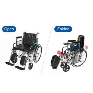 Alternative view of كرسي حمام متحرك مقاس 20 انش رافع للارجل