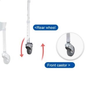 Alternative view of كرسي حمام بكفرات استيل - دعم مثالي للمرضى وكبار السن