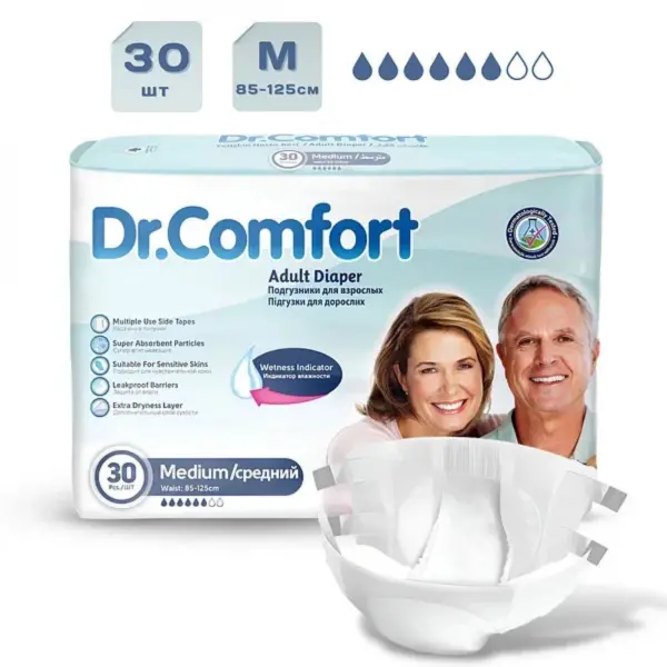 د. كمفورت حفاضات كبار السن لاصق وسط - Dr. Comfort Adult Adhesive Diapers M